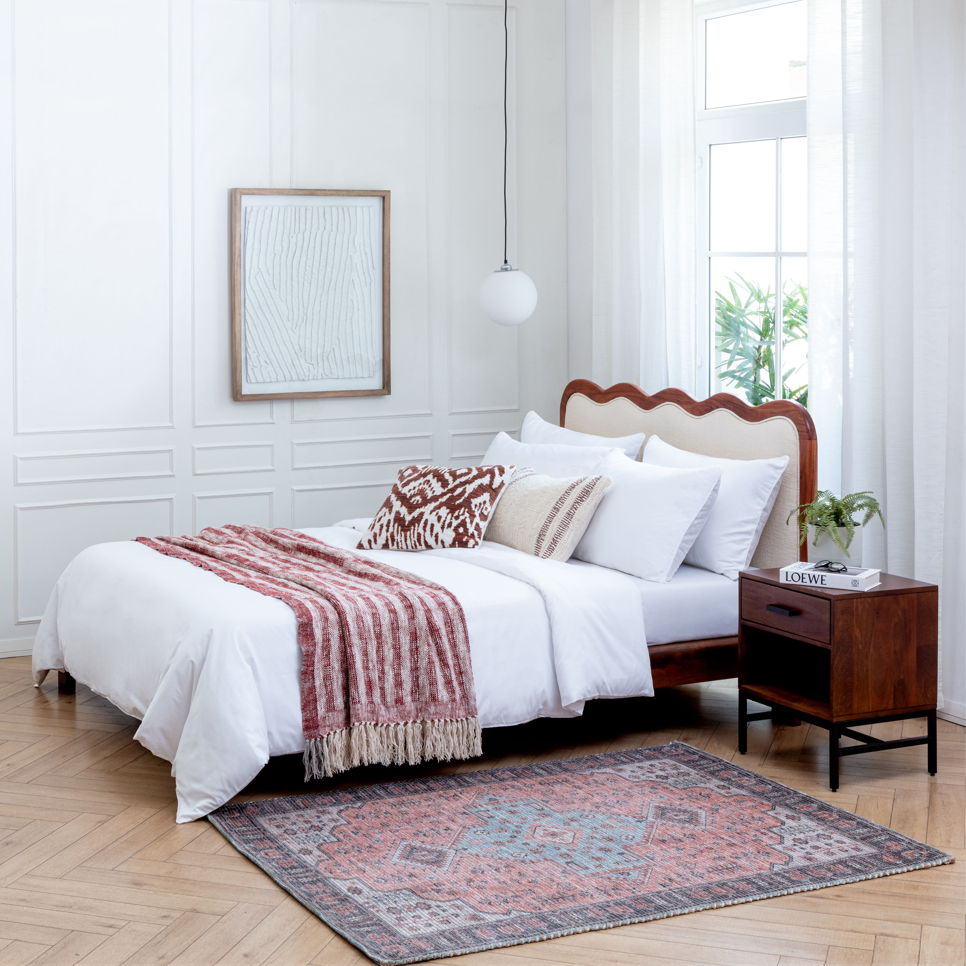 thumbnail image 2 of 100% Egyptian Cotton Fitted Bed Sheet – 30cm Extra Deep, 300TC, Single Double King Sizes, Oeko-Tex 2 of 6