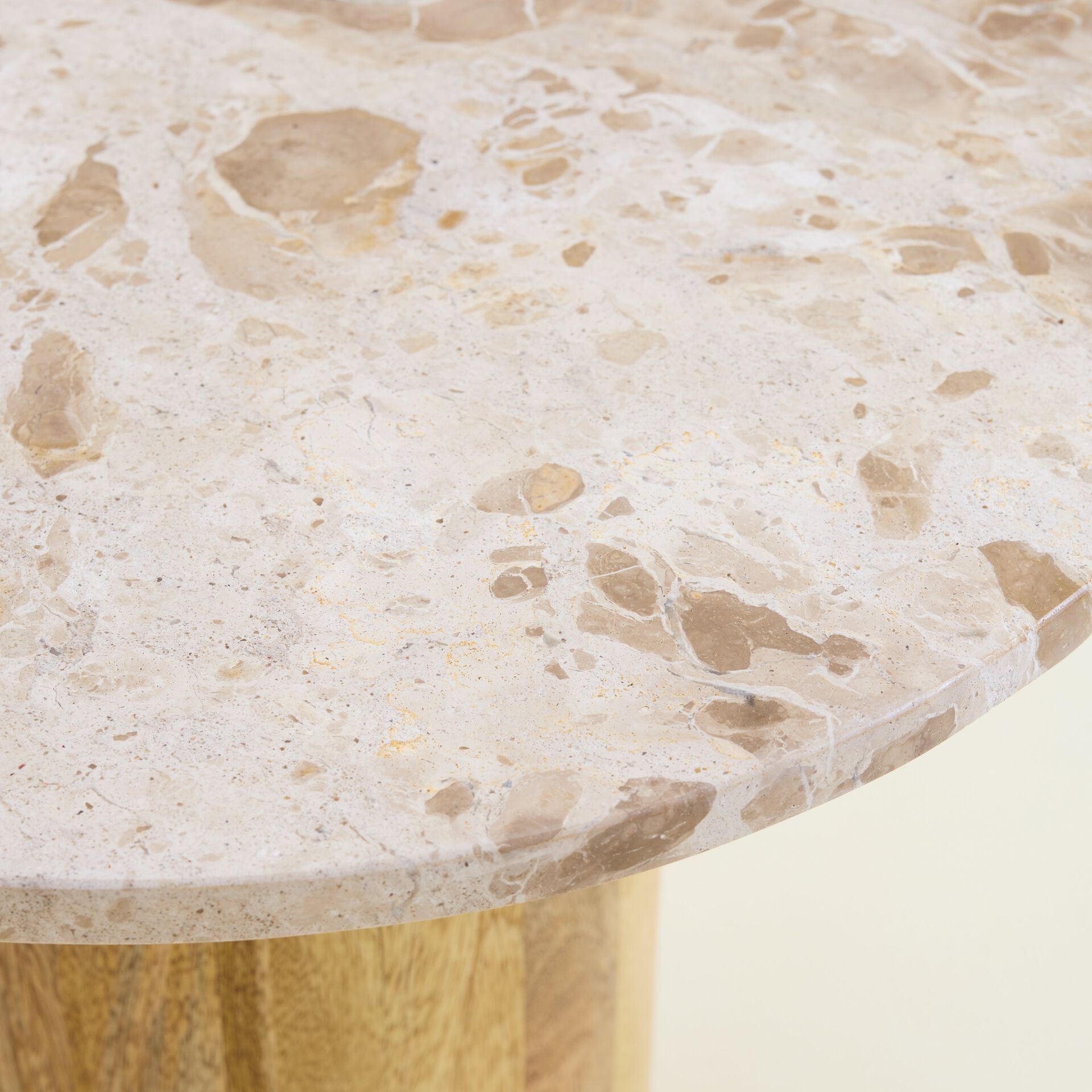 ${product-id}-Beige Round Marble and Wood Coffee Table-Neutral-${view-type}
