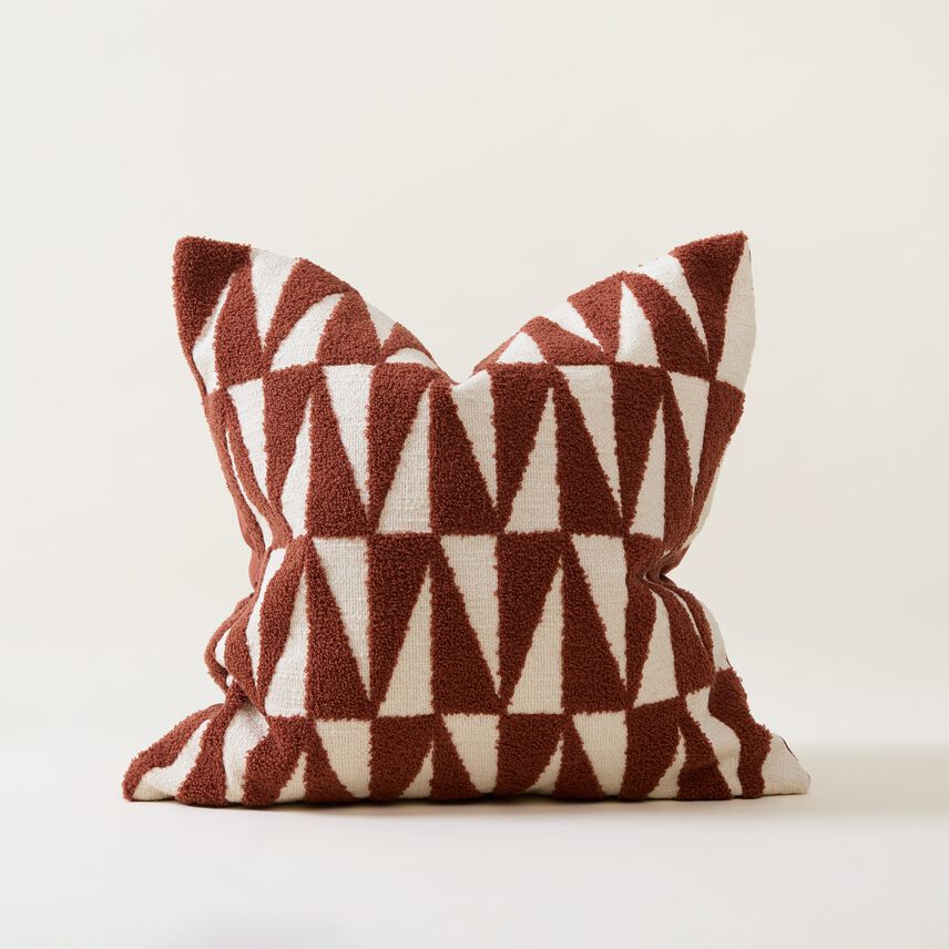 Rust Geometric Cushion