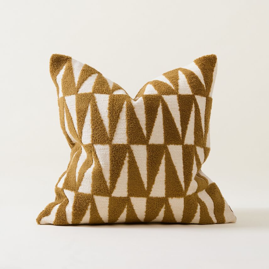 Mustard Geometric Cushion