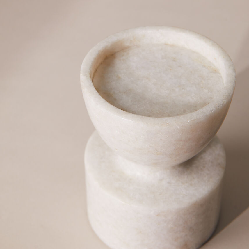 Marble Pillar Candle Holder