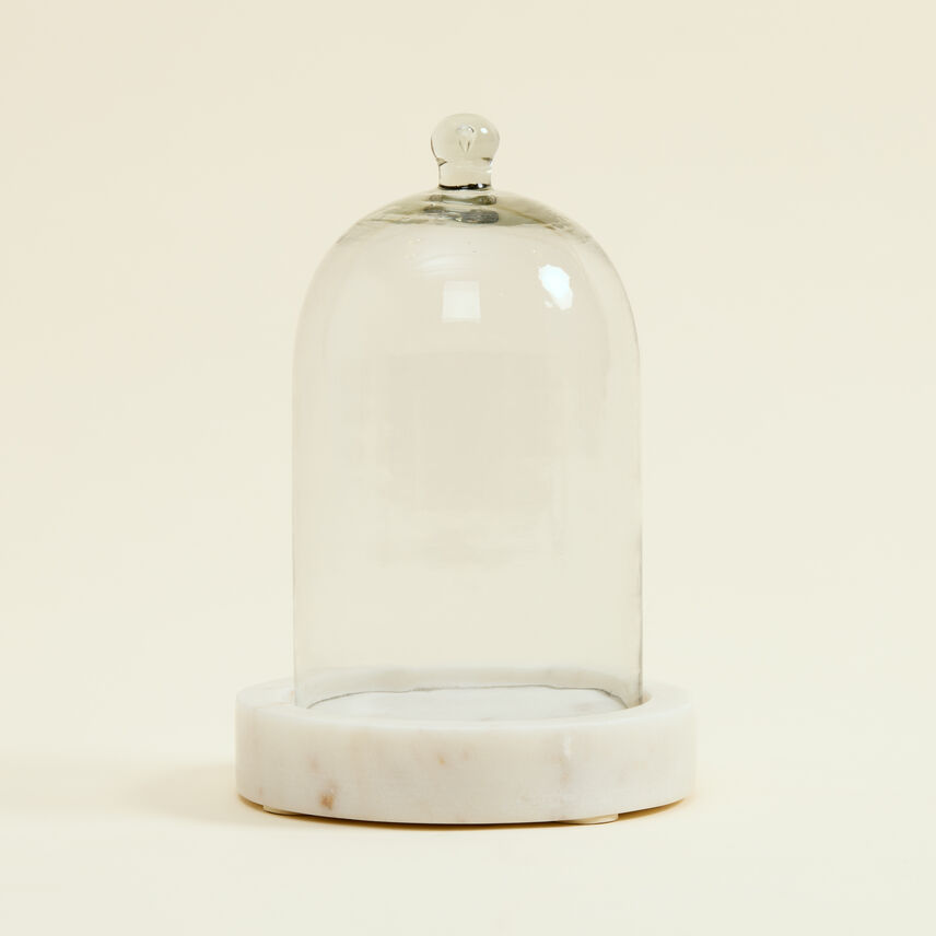 Candle Cloche With Marble Base