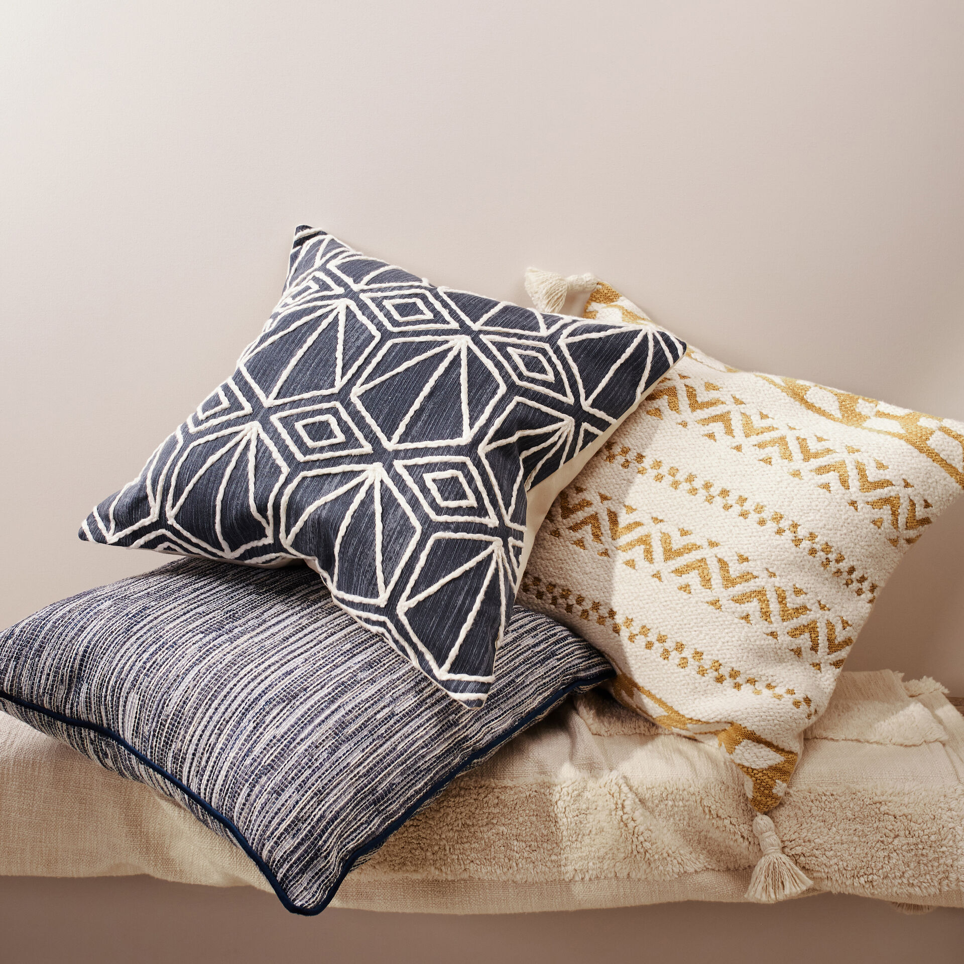 Stripe Tassel Cushion