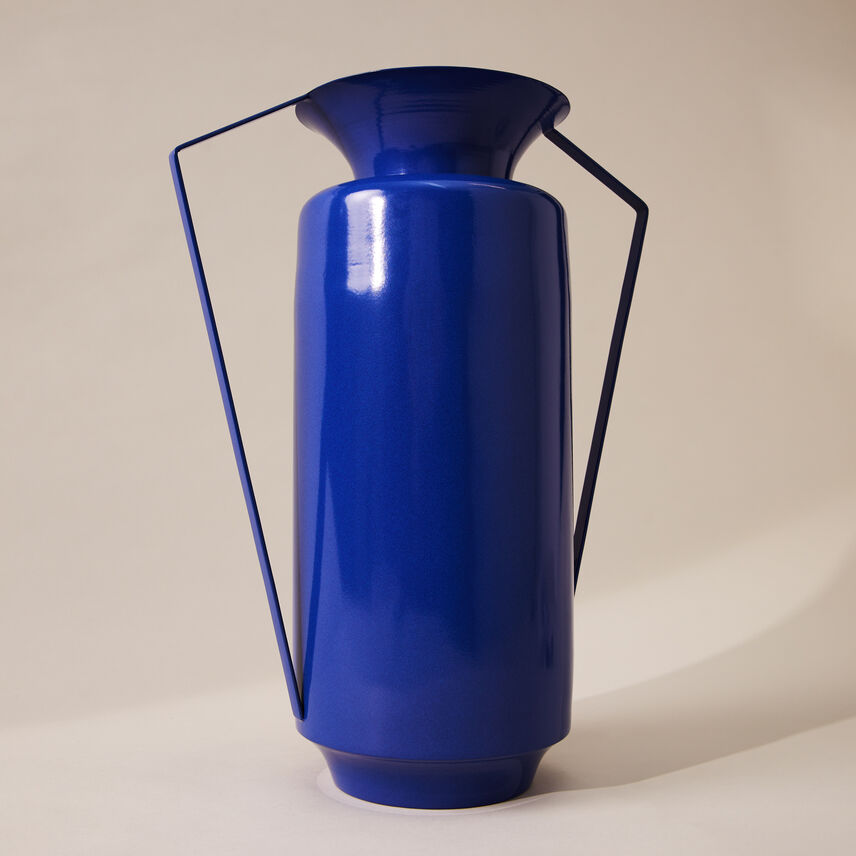 Mykonos Metal Amphora Vase