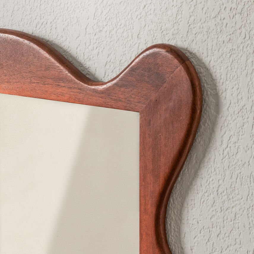 Wavy Wooden Mirror