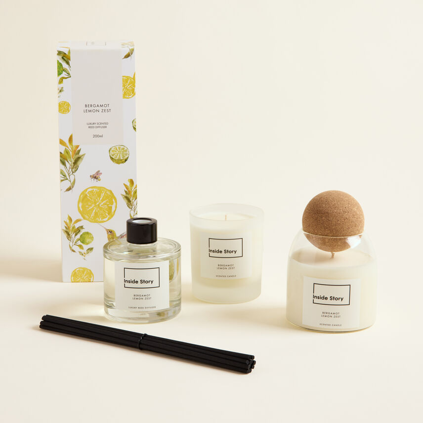 Bergamot Lemon Zest Cork Ball Candle
