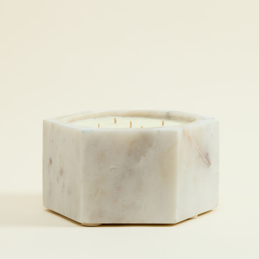 Bergamot & Lemon Zest Statement Marble Candle XL