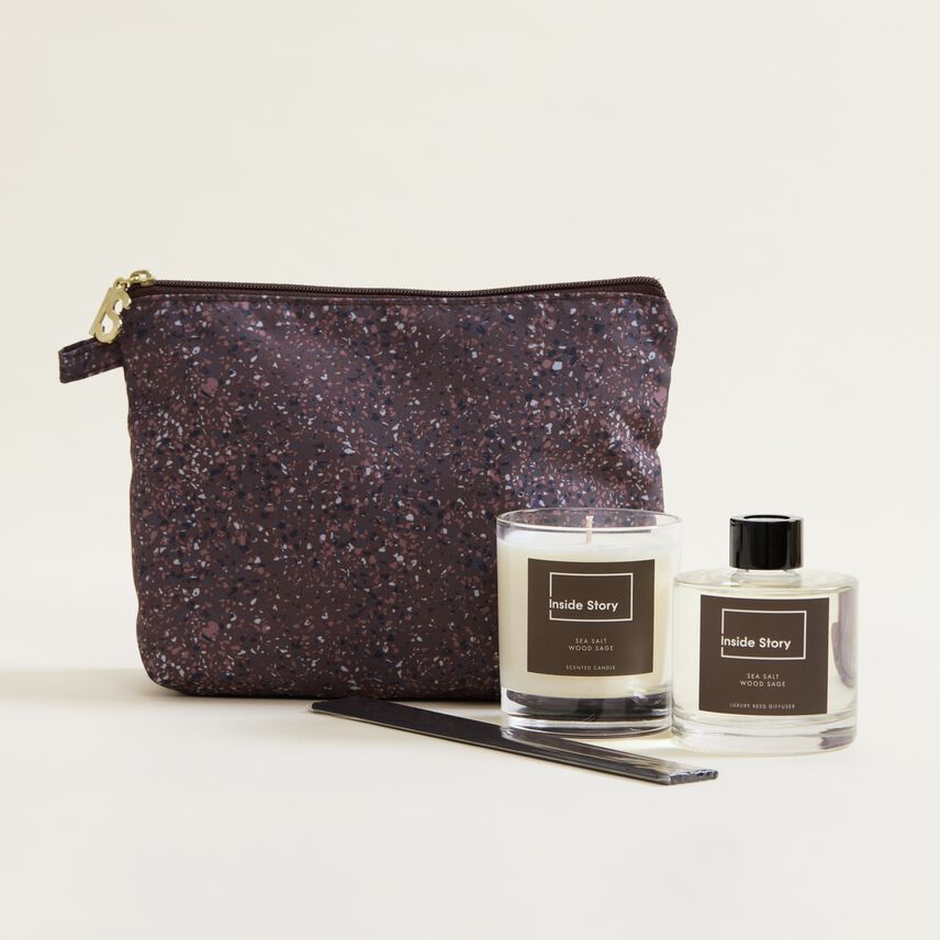 Sea Salt And Wood Sage Wash Bag Gift Set