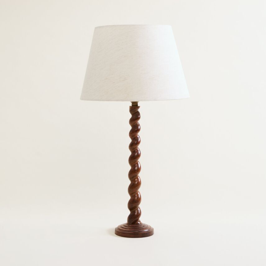 Walnut Barley Twist Table Lamp