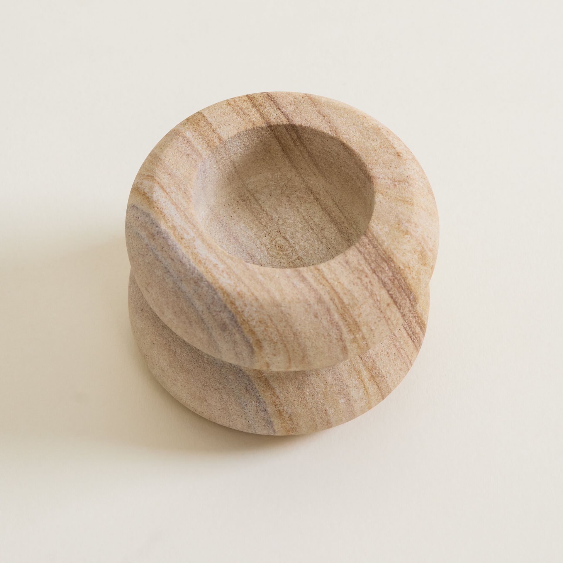 ${product-id}-Small Beige Wavy Stone Tealight Holder-Neutral-${view-type}