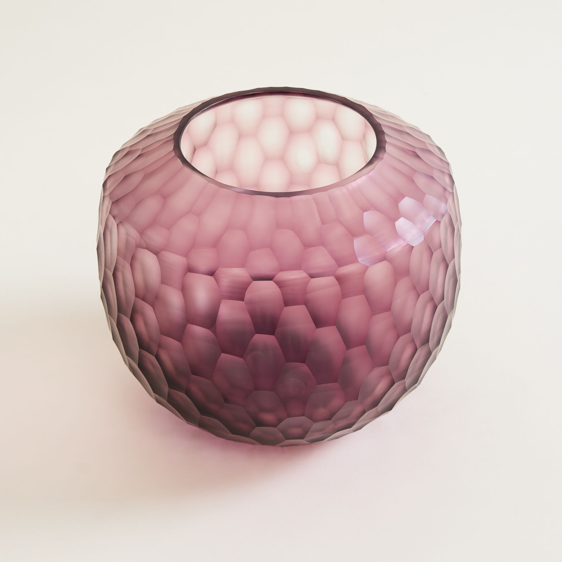 ${product-id}-Small Plum Hand-Cut Glass Vase-Plum-${view-type}