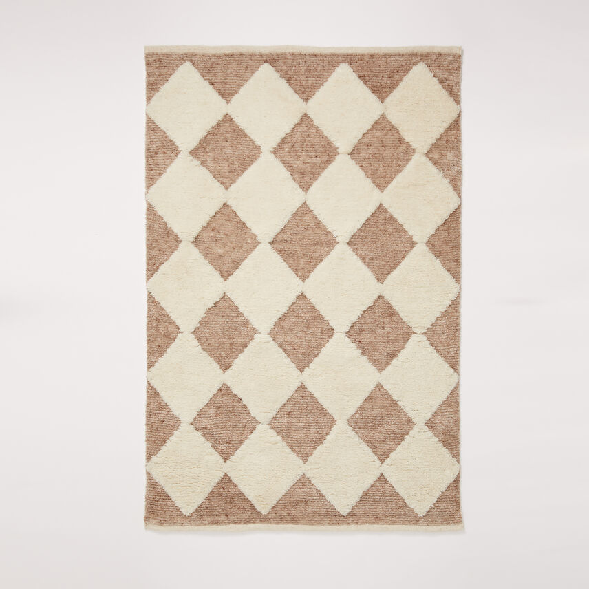 Maya Checkerboard Tufted Wool Rug