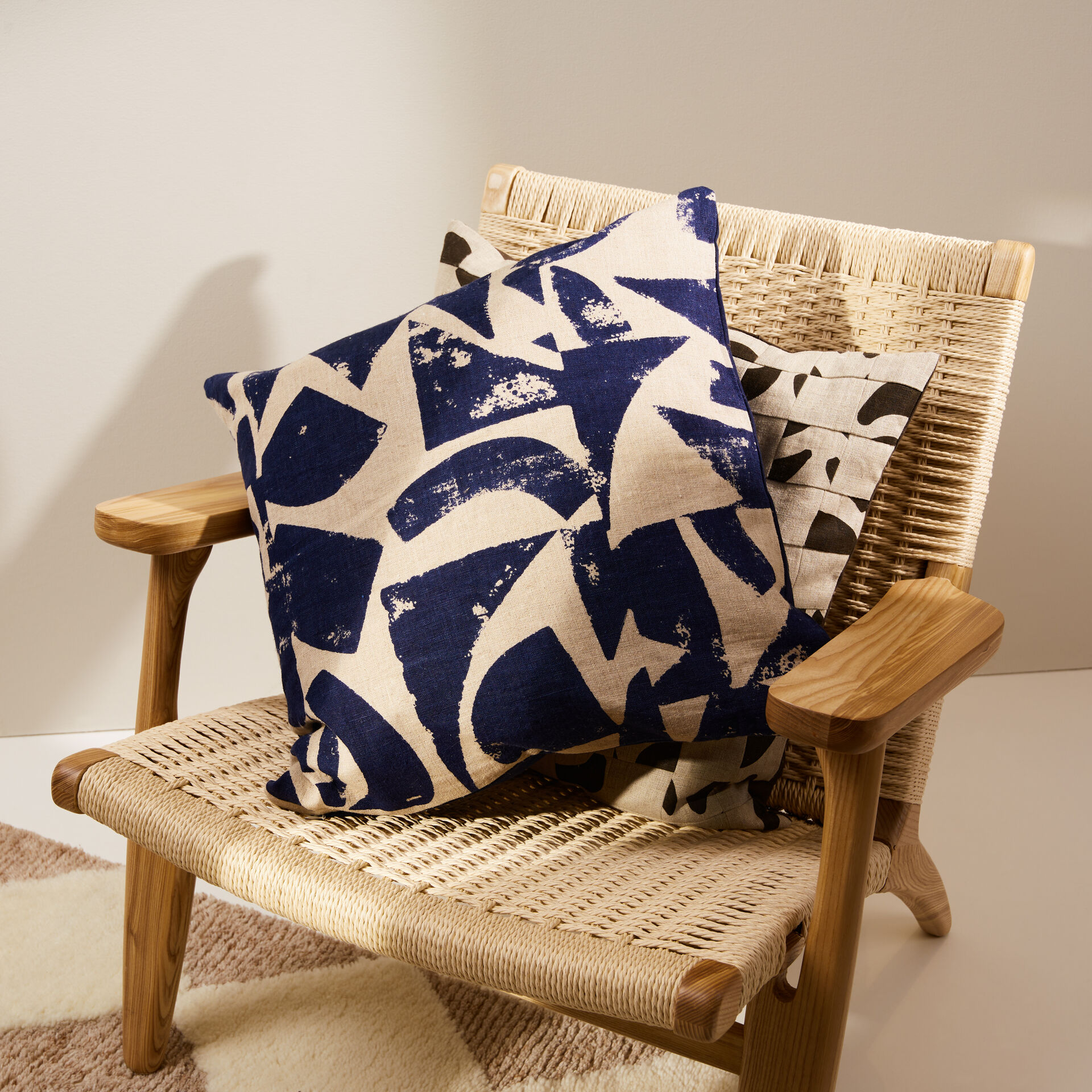${product-id}-Emil Printed Linen Cushion-Natural & Navy-${view-type}
