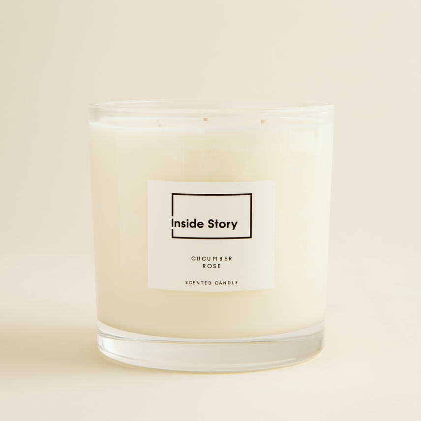 Cucumber Rose 3 Wick Statement Candle