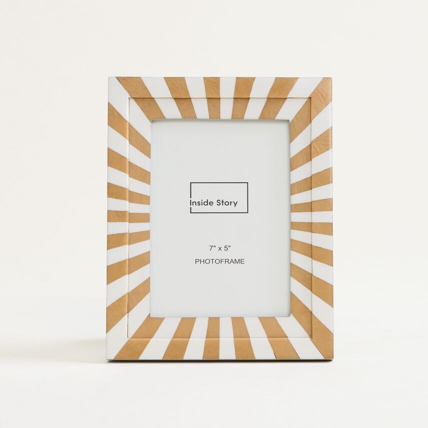 Coral Sunburst Photo Frame 5x7