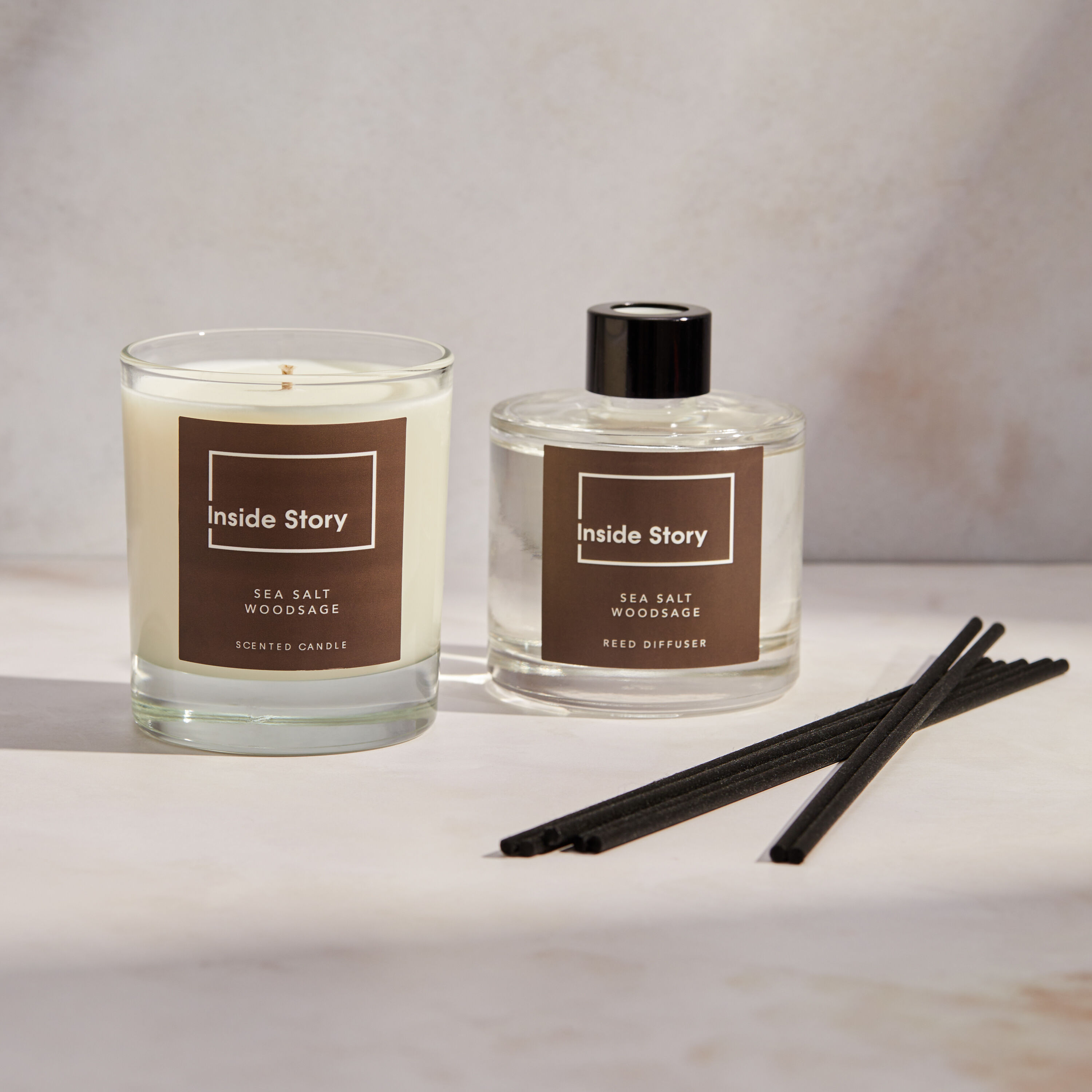 wood sage & sea salt collection セット Sea Salt & Wood Sage Candle & Reed Diffuser Gift Set | Inside Story |