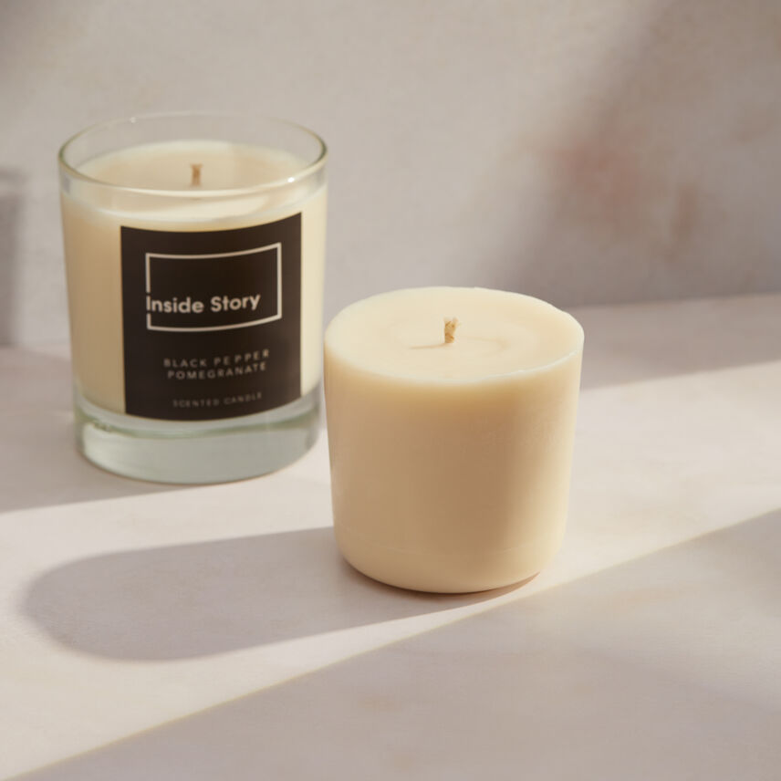 Black Pepper And Pomegranate Scented Signature Candle Refill