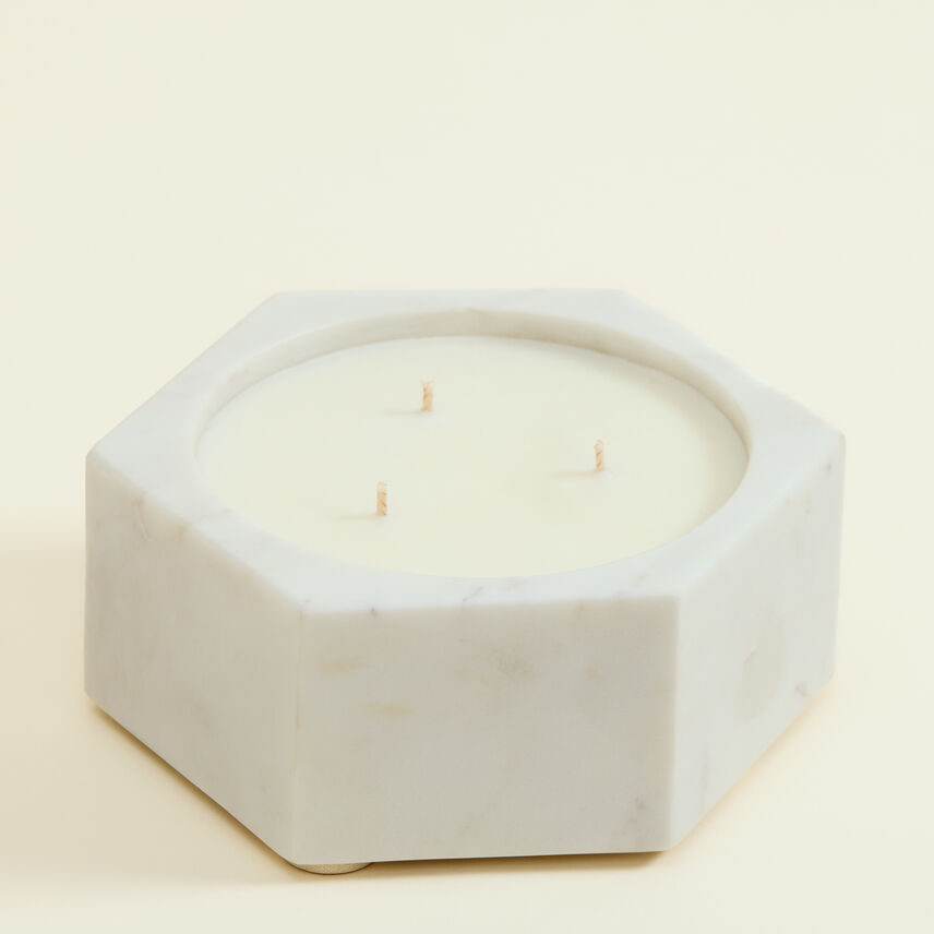 Bergamot & Lemon Zest Statement Marble Candle