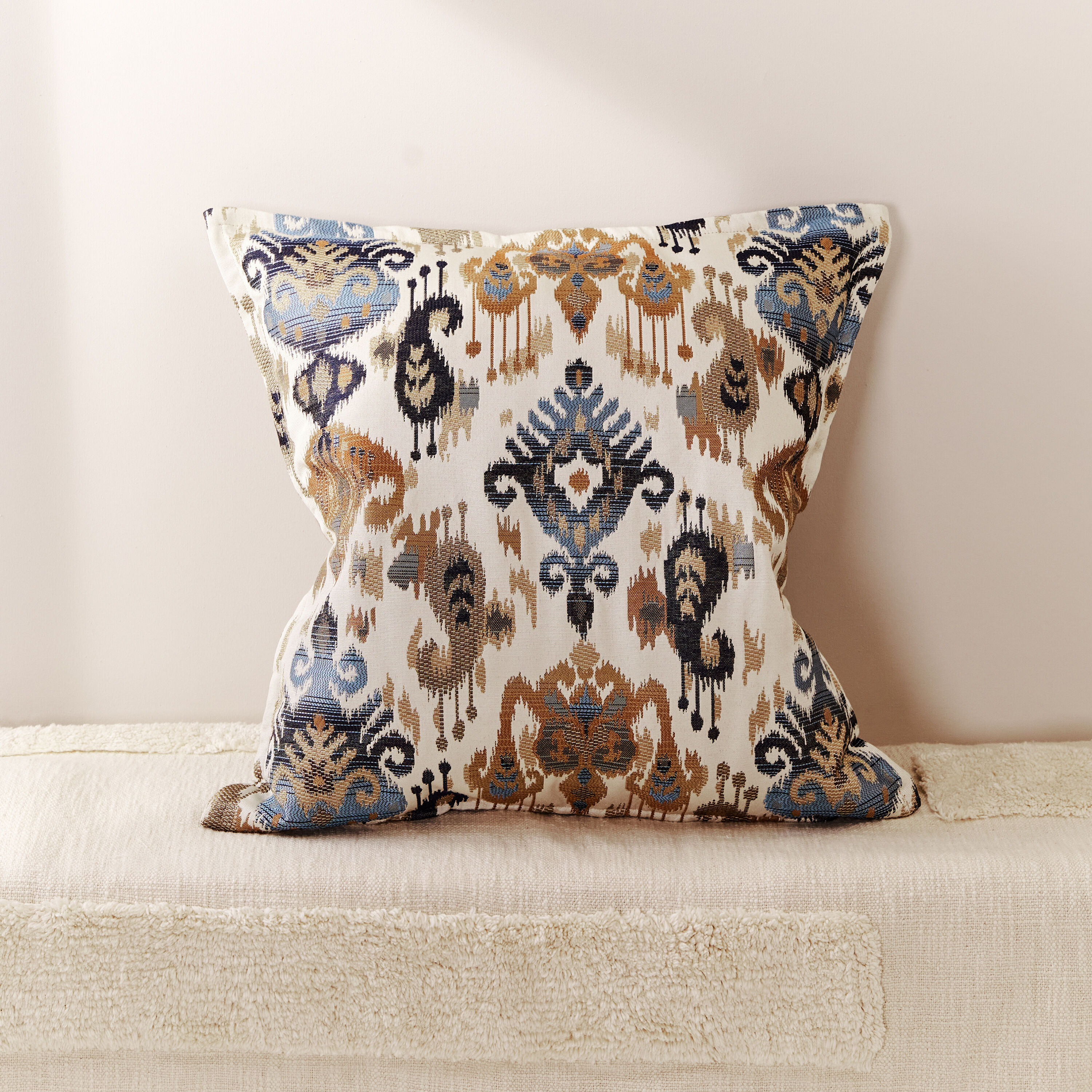 Blue deals ikat pillow