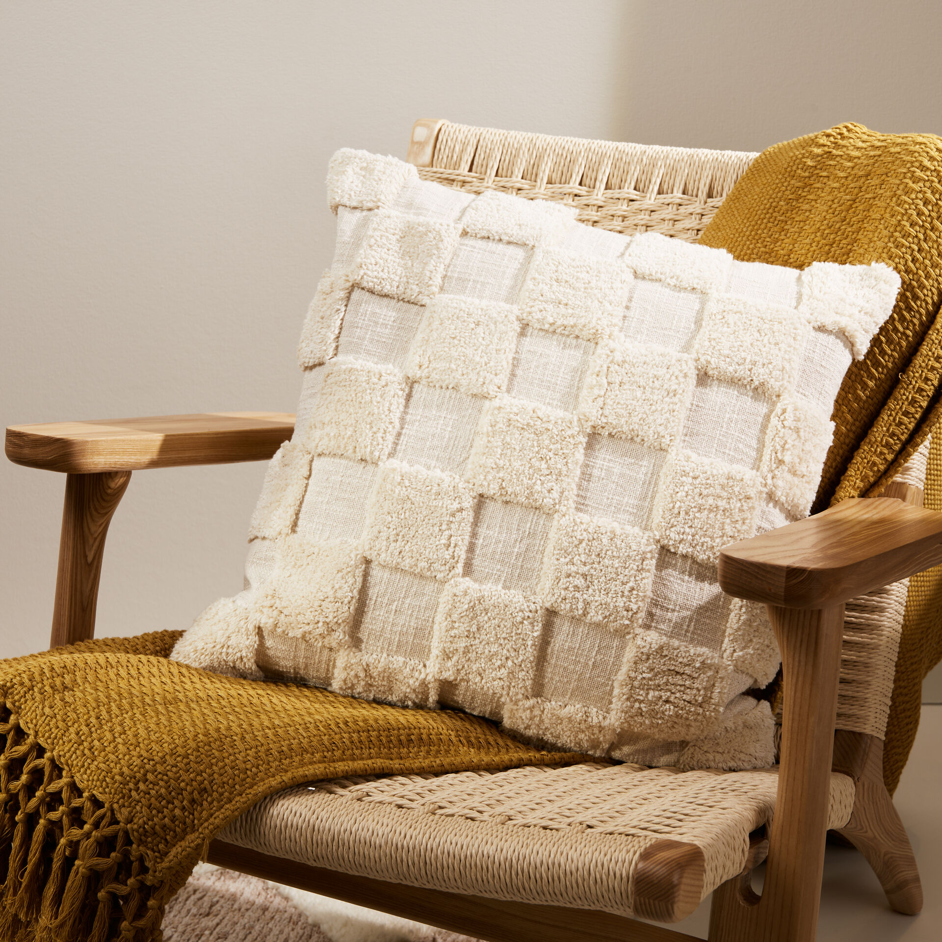 ${product-id}-Calla Check Tufted Cushion-Ecru-${view-type}