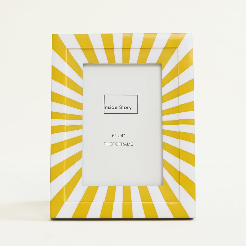 Yellow Sunburst Photo Frame 4x6