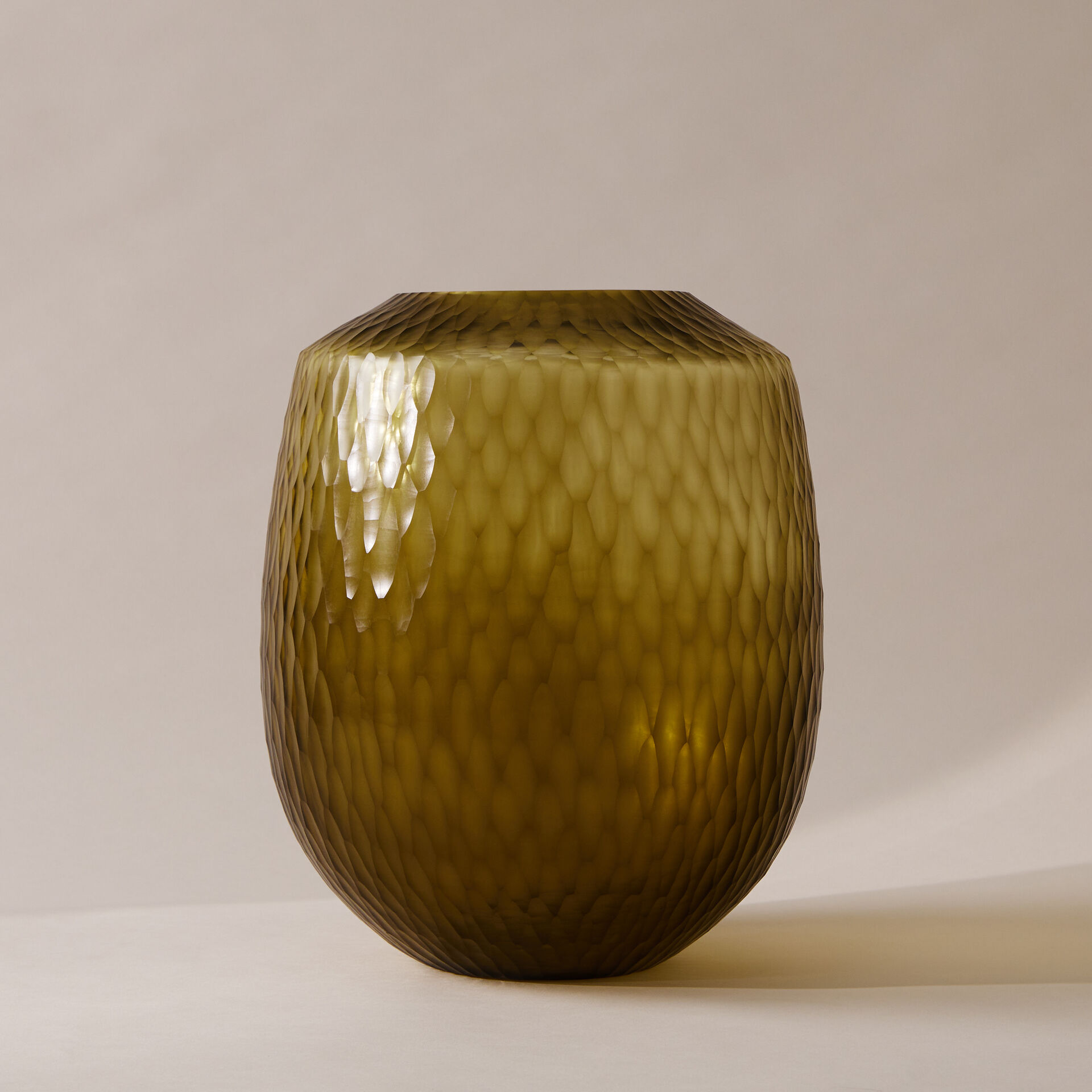 ${product-id}-Hand Cut Glass Vase Large-Bottle Green-${view-type}