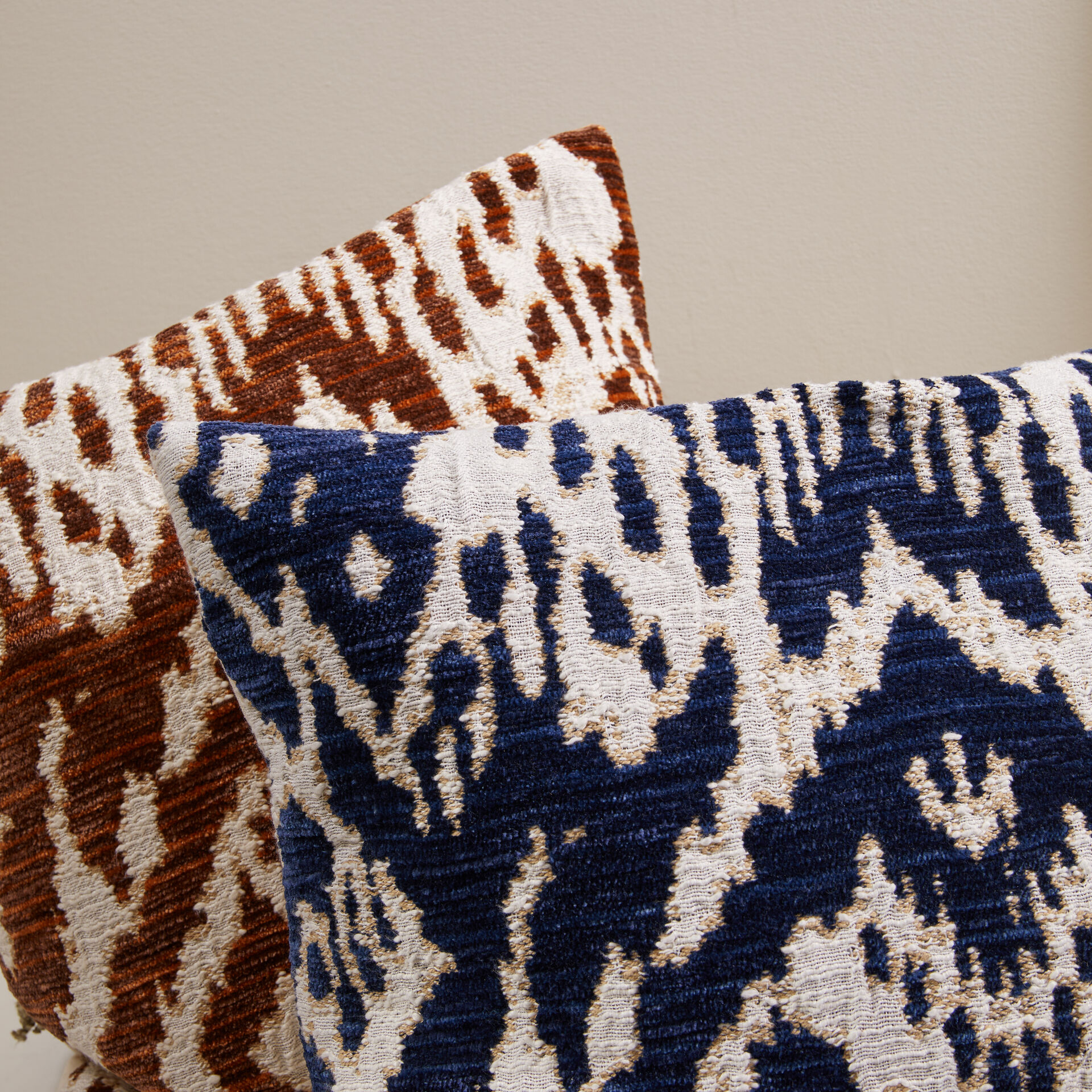 ${product-id}-Indus Abstract Ikat Cushion-Navy/Ivory-${view-type}