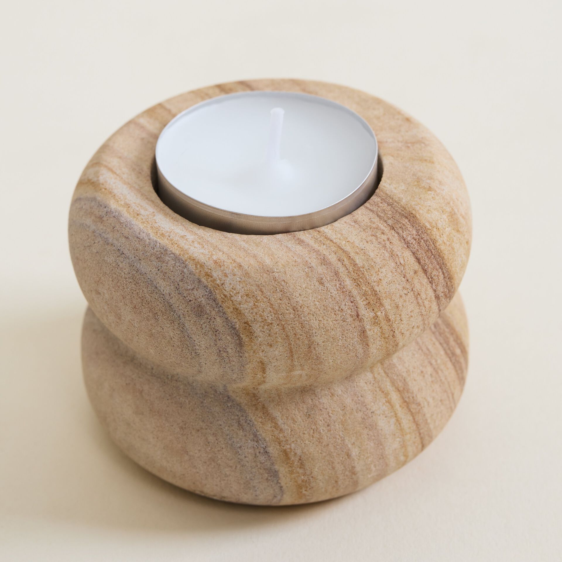 ${product-id}-Small Beige Wavy Stone Tealight Holder-Neutral-${view-type}