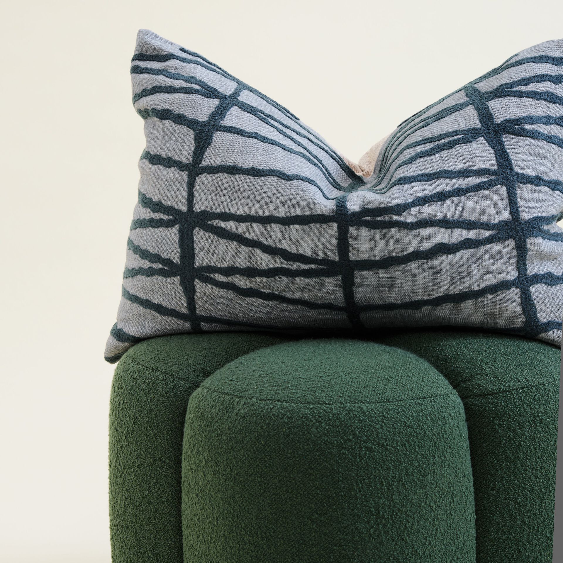 ${product-id}-Clover Bouclé Footstool-Green-${view-type}