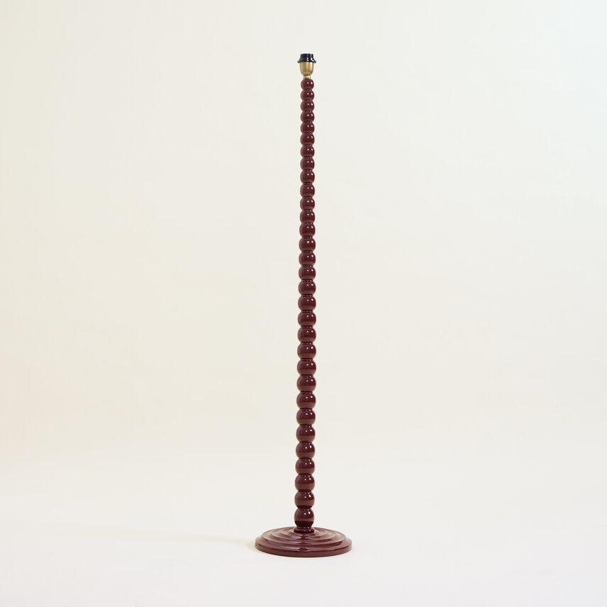 Burgundy Bobbin Floor Lamp Base