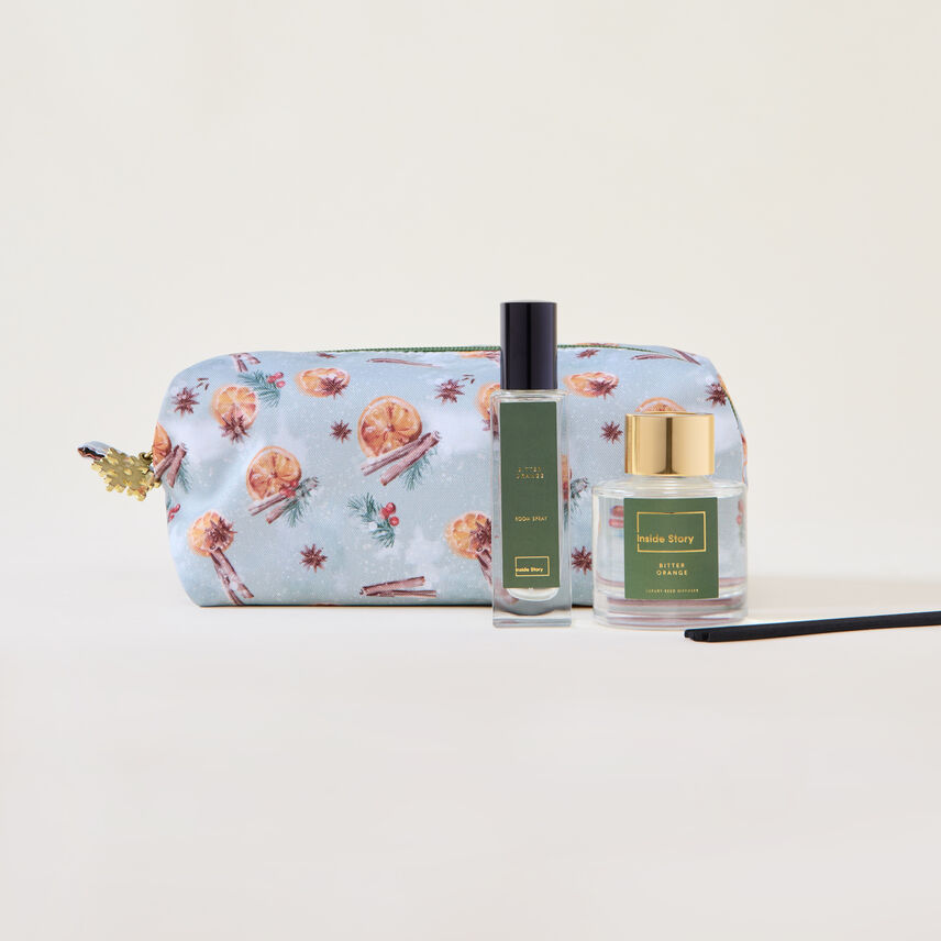 Bitter Orange & Cinnamon Mini Wash Bag Gift Set