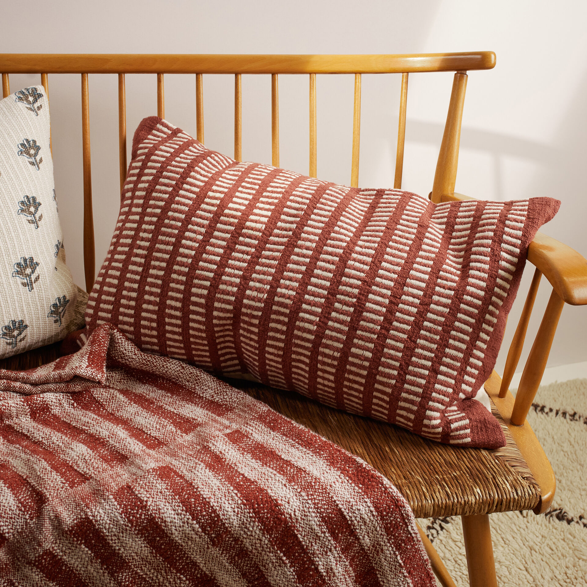 Jacquard Stripe Hand Woven Cushion