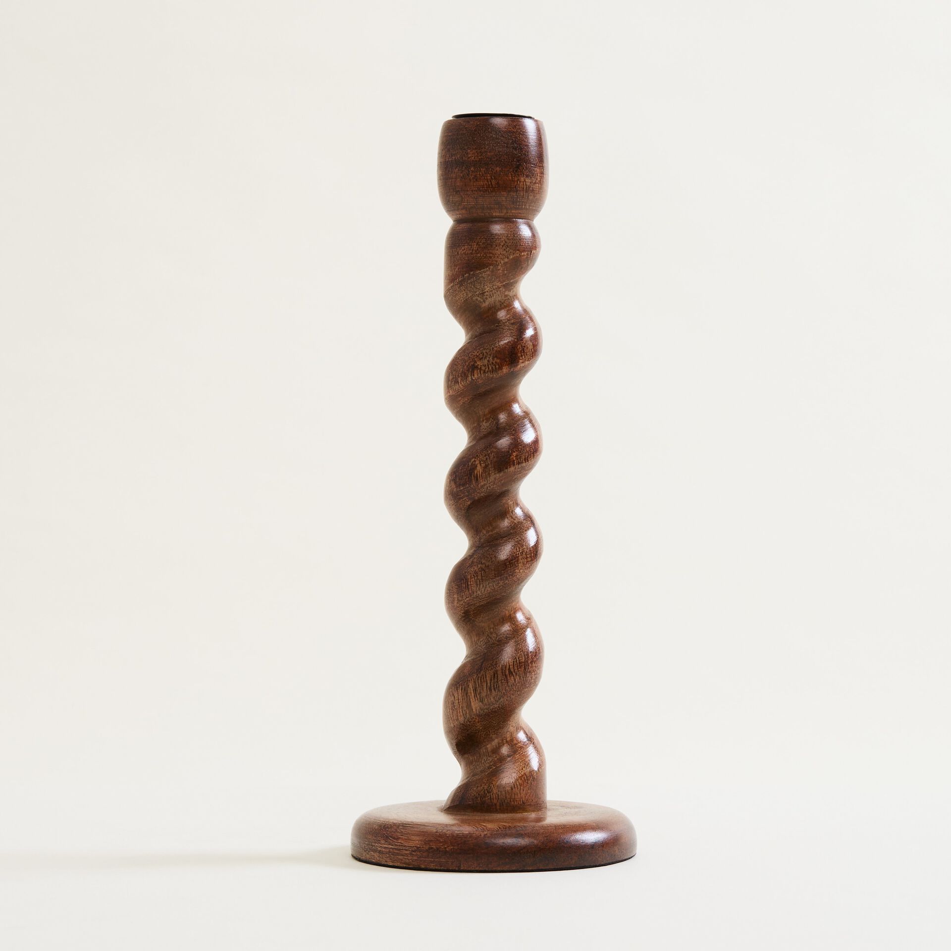 ${product-id}-Large Walnut Barley Twist Candle Holder-Brown-${view-type}