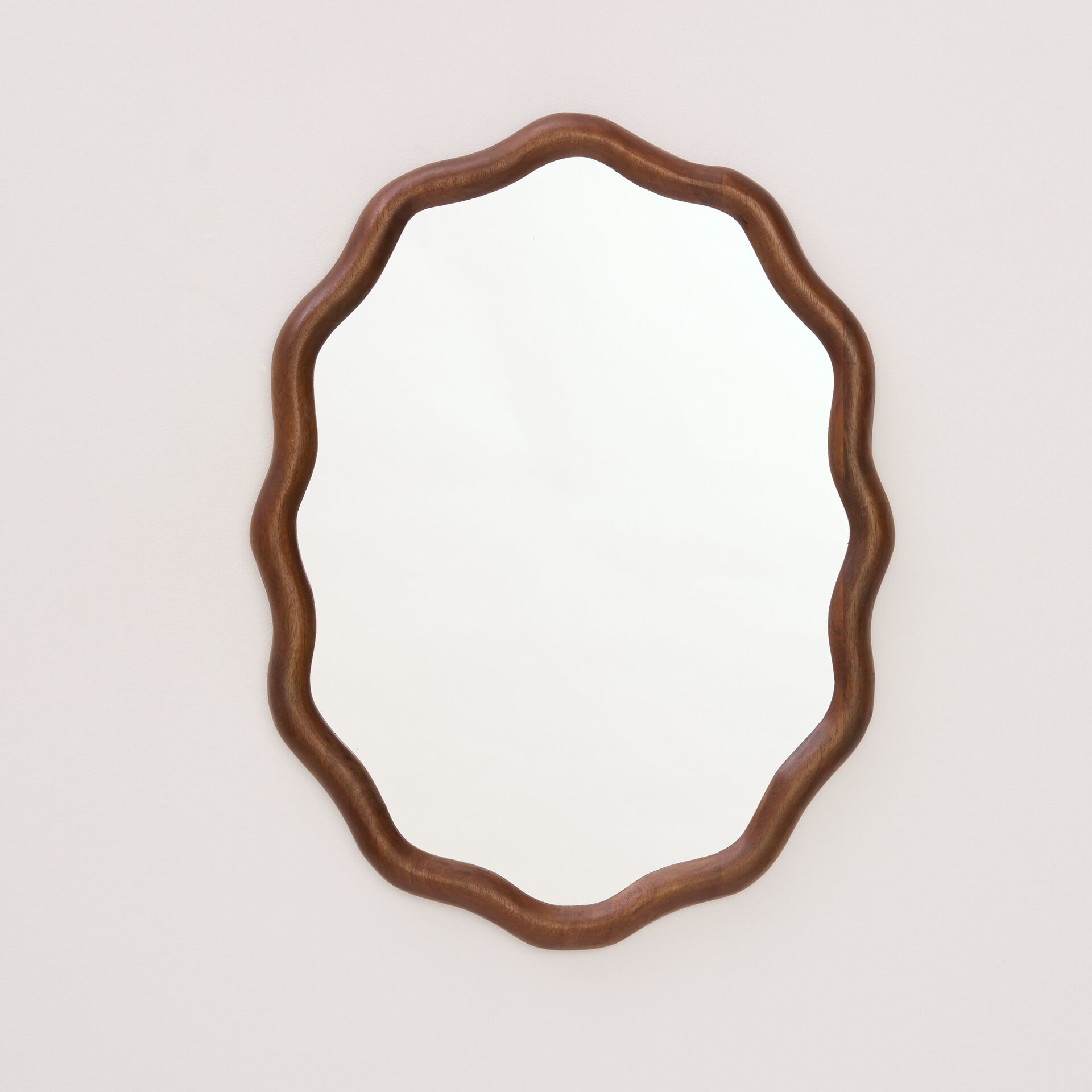 ${product-id}-Brown Oval Mango Wood Wavy Mirror-Neutral-${view-type}