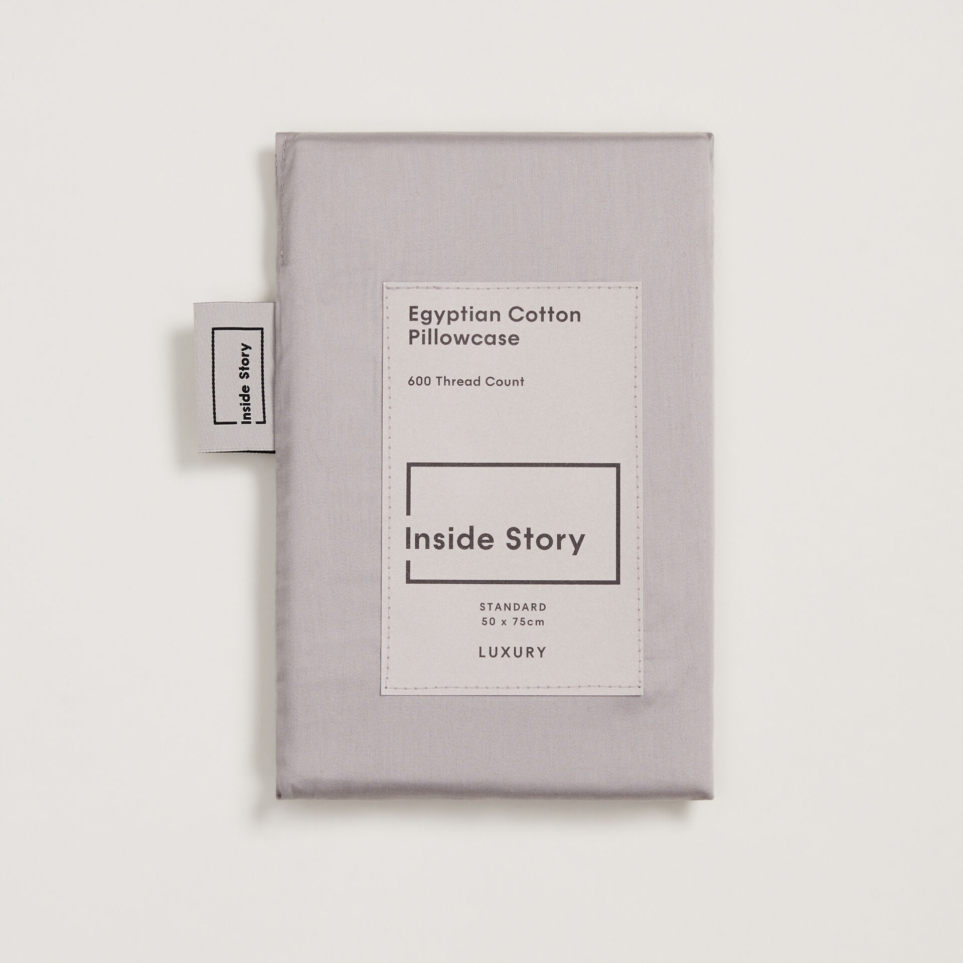 ${product-id}-Valentina Egyptian Cotton Pillowcase In Grey 600 Thread Count-Silver-${view-type}