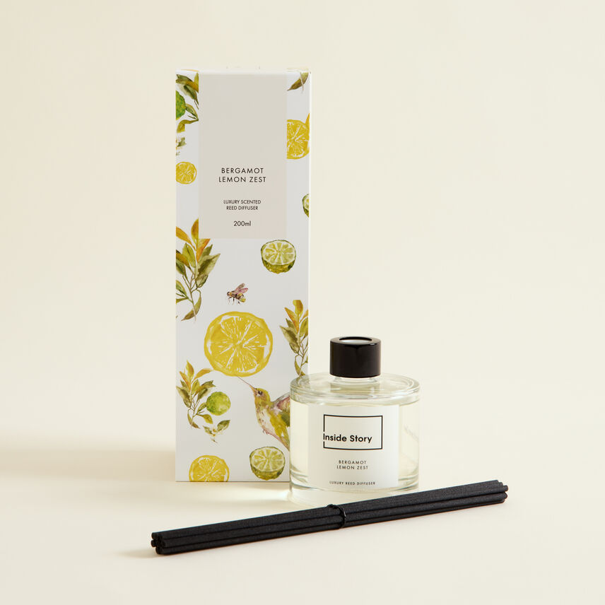 Bergamot Lemon Zest Luxury Reed Diffuser 
