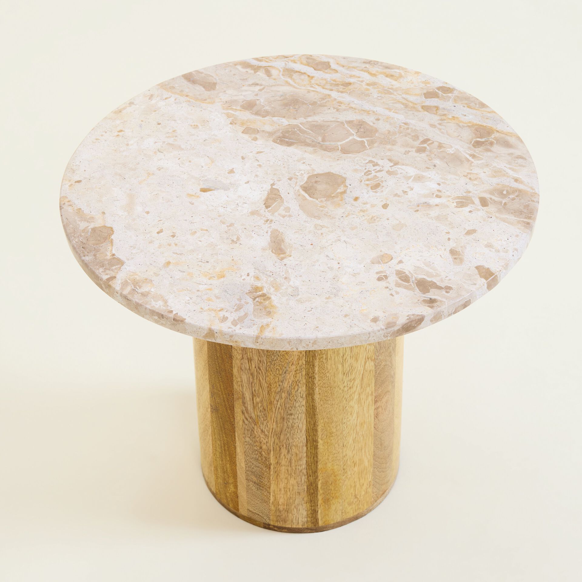 ${product-id}-Beige Round Marble and Wood Coffee Table-Neutral-${view-type}