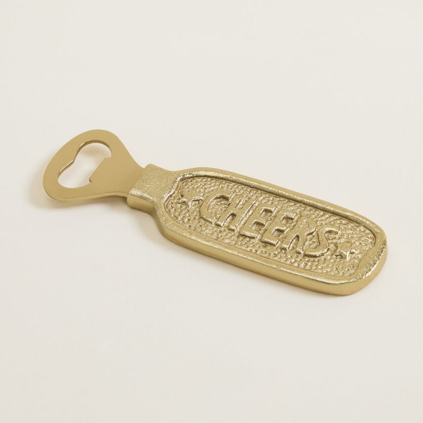 Gold Cheers Bottle Opener with Gift Box