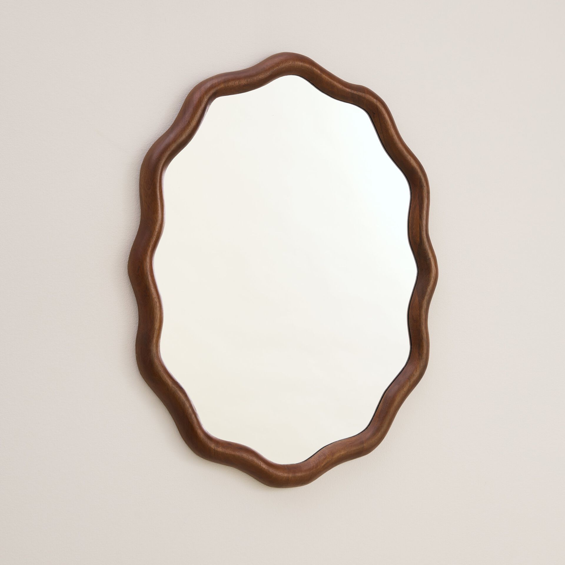 ${product-id}-Brown Oval Mango Wood Wavy Mirror-Neutral-${view-type}