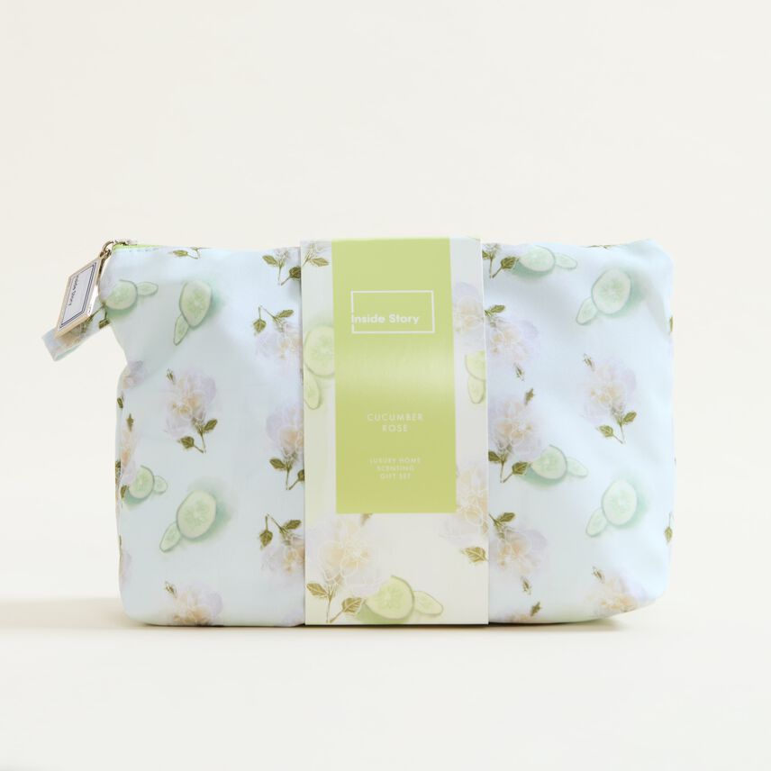 Cucumber Rose Wash Bag Gift Set