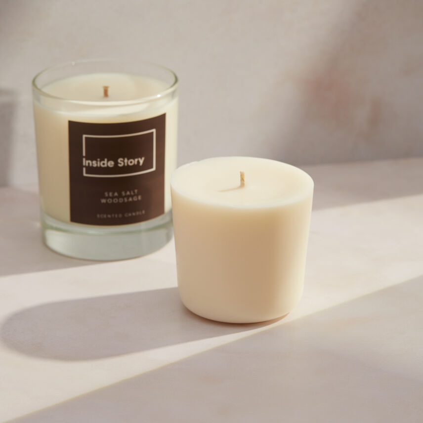 Sea Salt And Wood Sage Scented Signature Candle Refill