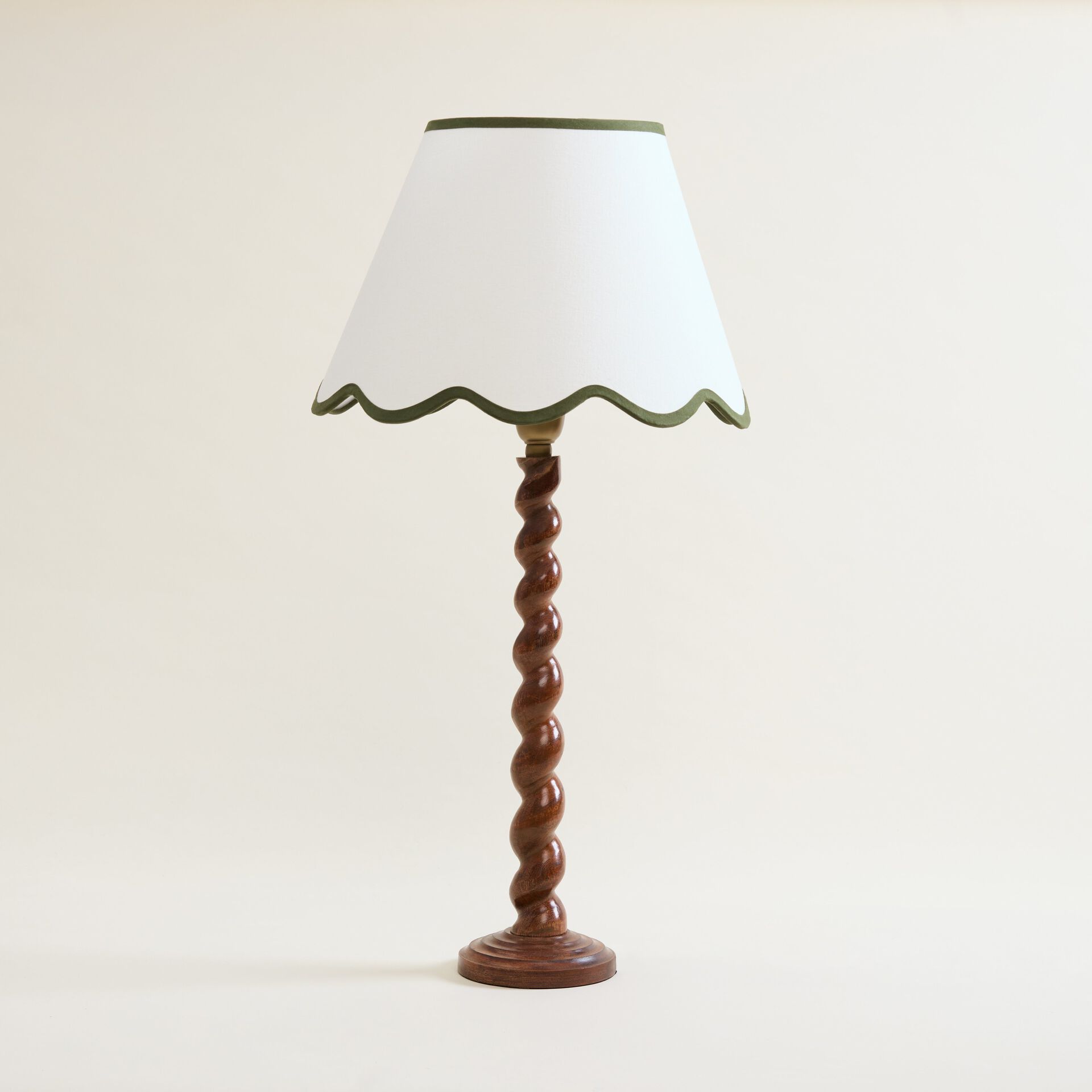 ${product-id}-Large Trimmed Scalloped Edge Lampshade-Green-${view-type}