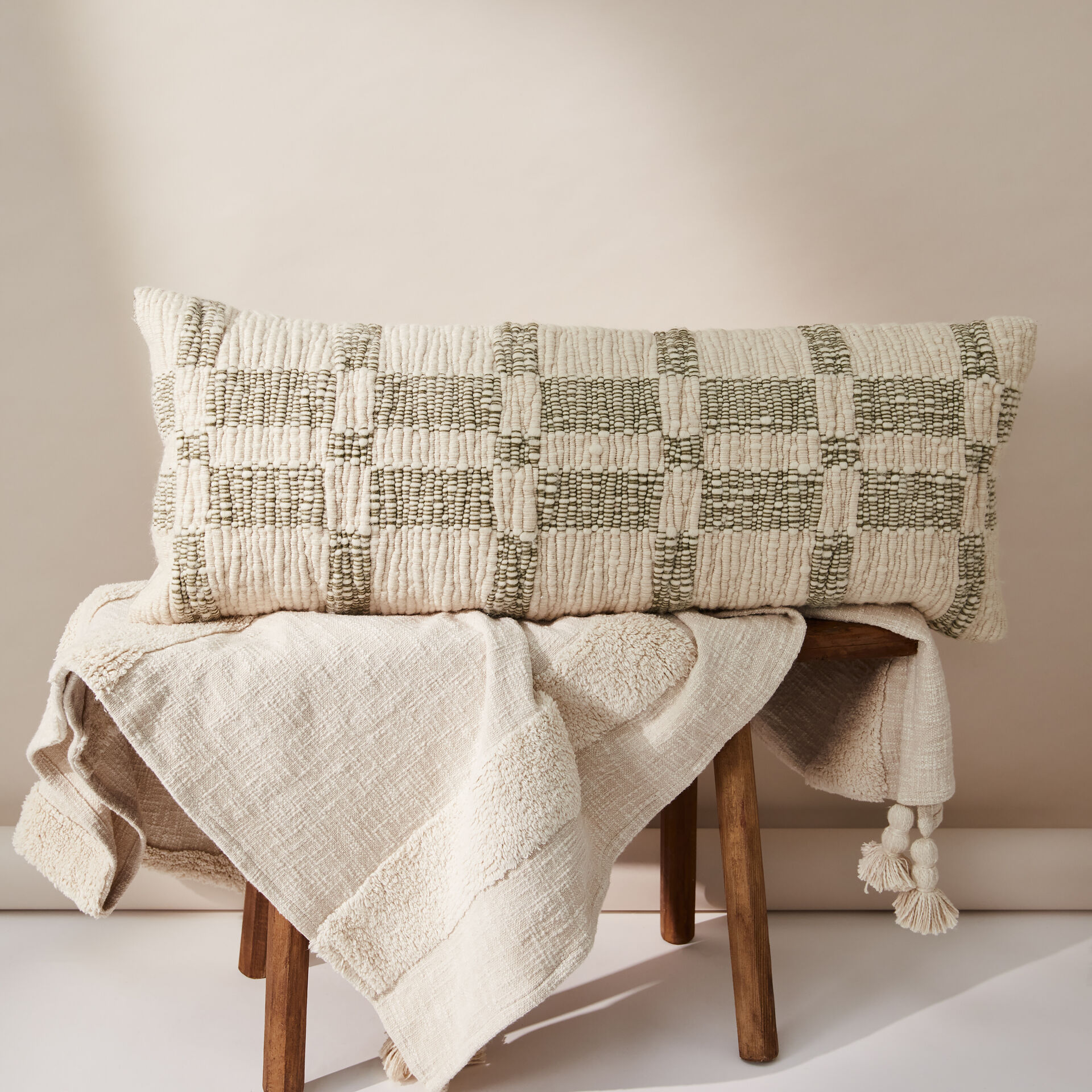 Check Bolster Cushion