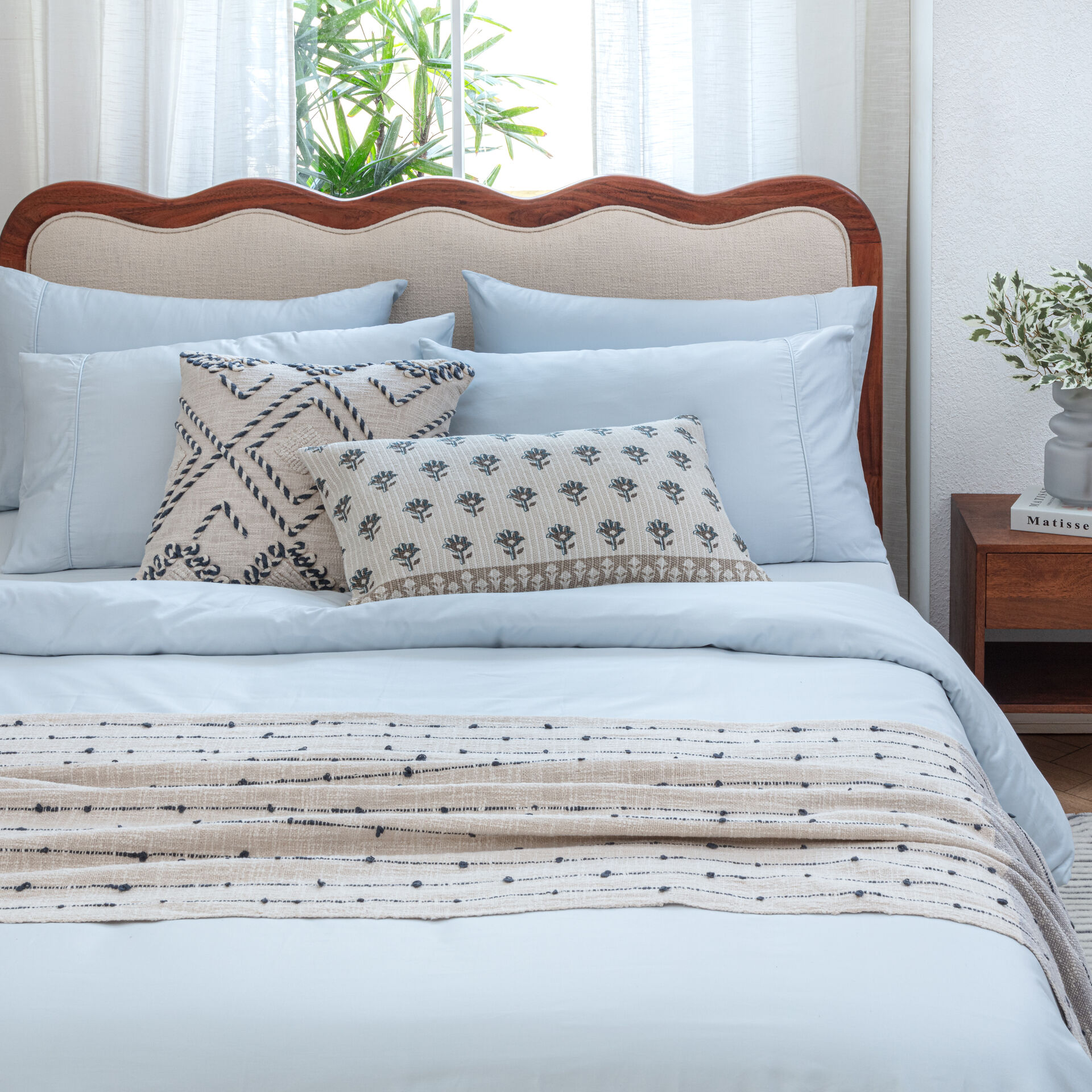 ${product-id}-Valentina Egyptian Cotton Deep Fitted Sheet In Blue 600 Thread Count-Light Blue-${view-type}