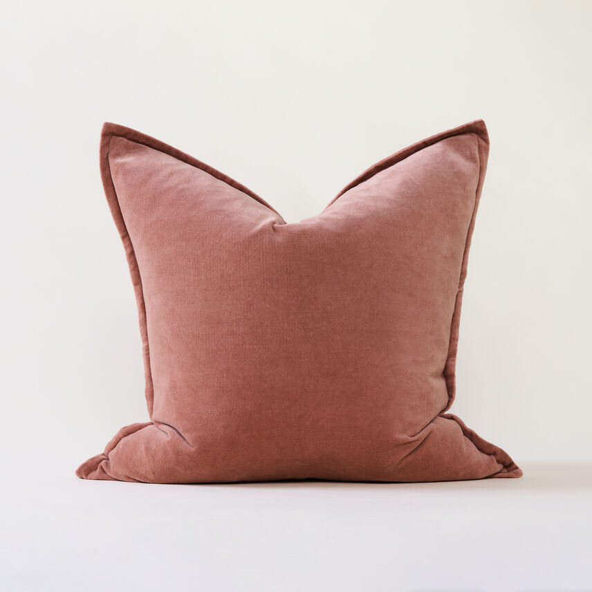 Rose Velvet Linen Blend Reversible Rhea Cushion