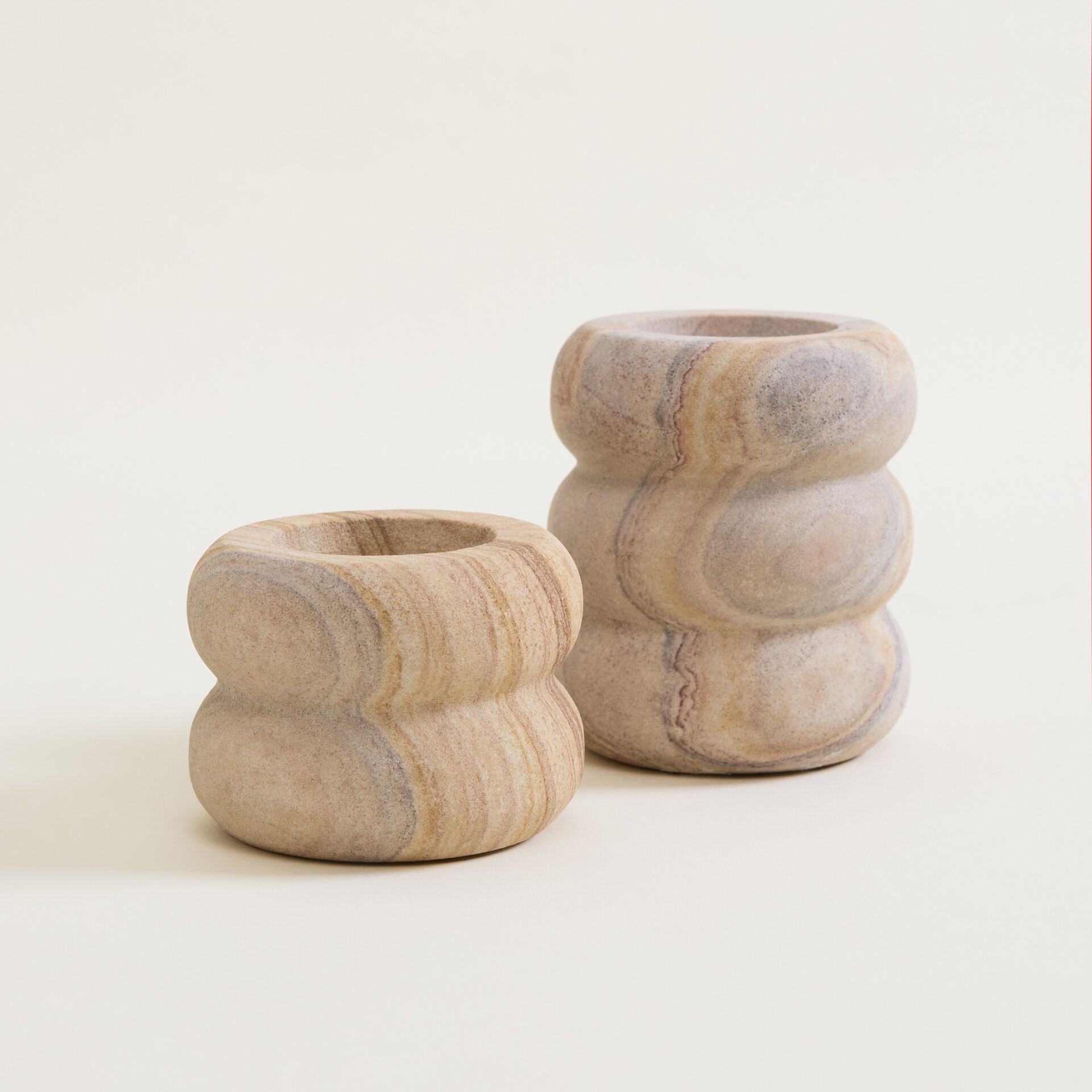 ${product-id}-Small Beige Wavy Stone Tealight Holder-Neutral-${view-type}