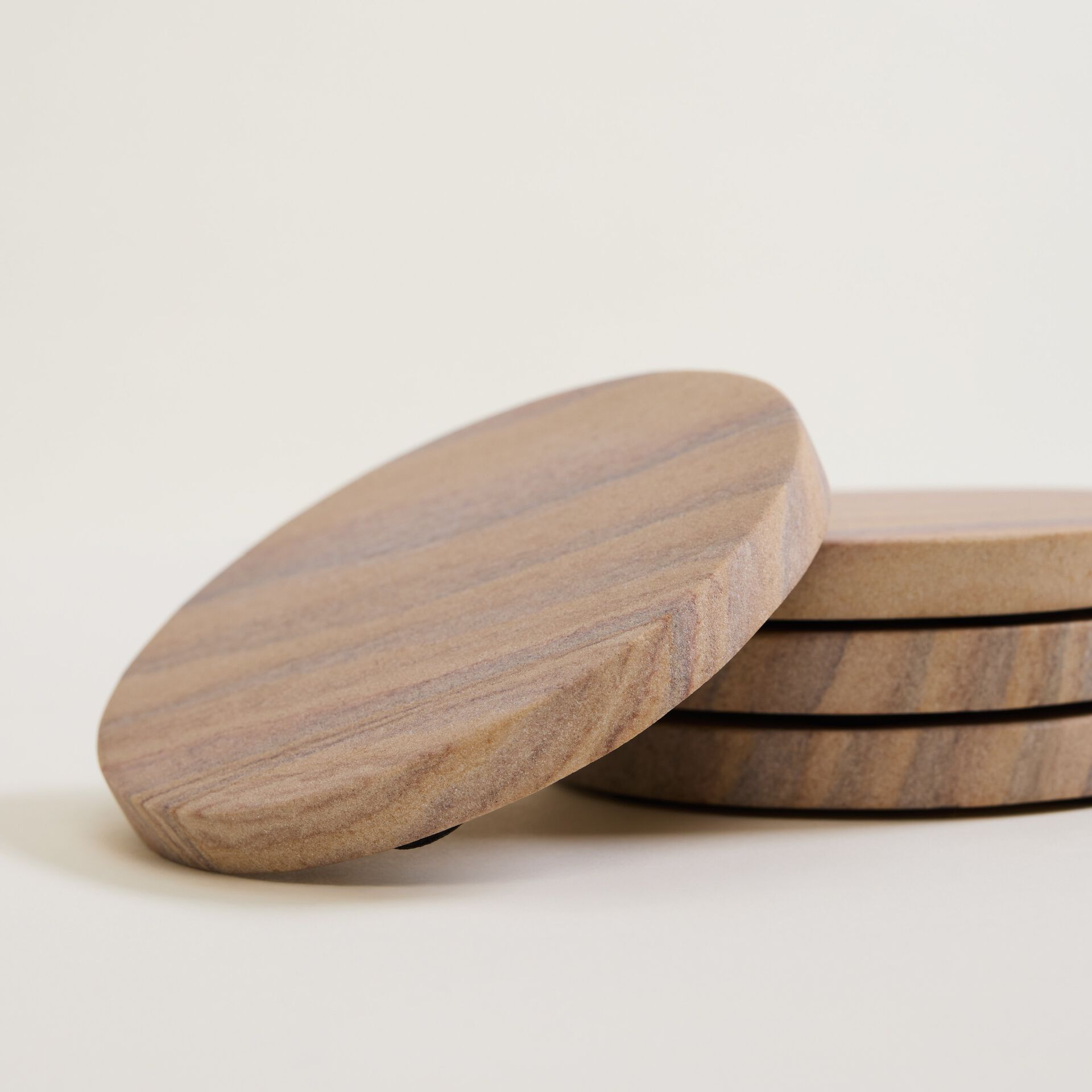 ${product-id}-Beige Round Stone Coasters Set of 4-Neutral-${view-type}