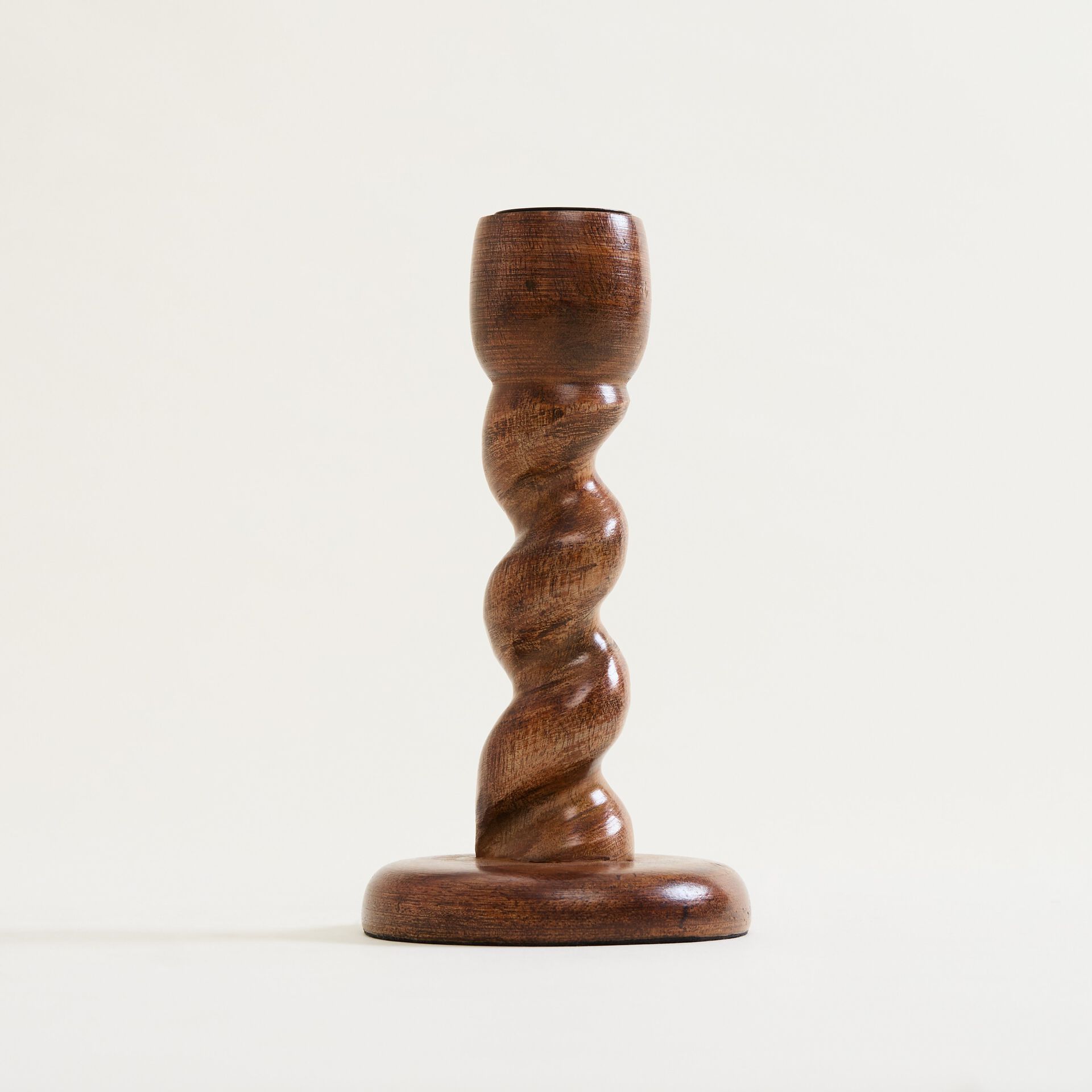 ${product-id}-Small Walnut Barley Twist Candle Holder-Brown-${view-type}