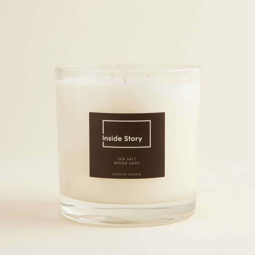 Sea Salt Wood Sage 3 Wick Statement Candle
