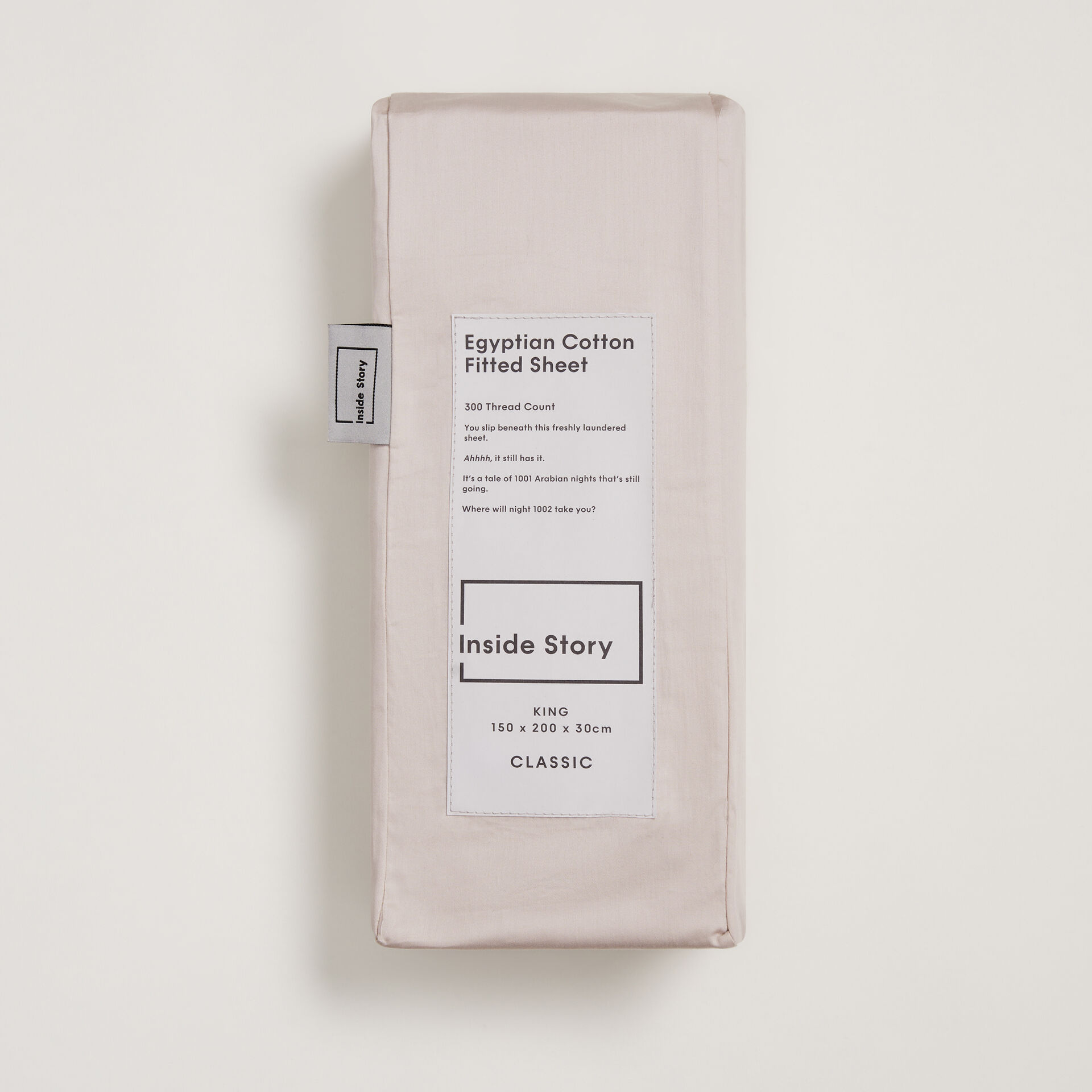 ${product-id}-Avery Egyptian Cotton Fitted Sheet In Sand 300 Thread Count-Sand-${view-type}